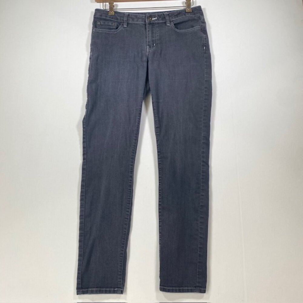 Prana Jeans Women's 8 Regular Straight Leg Casual Pockets Gray Denim Organic